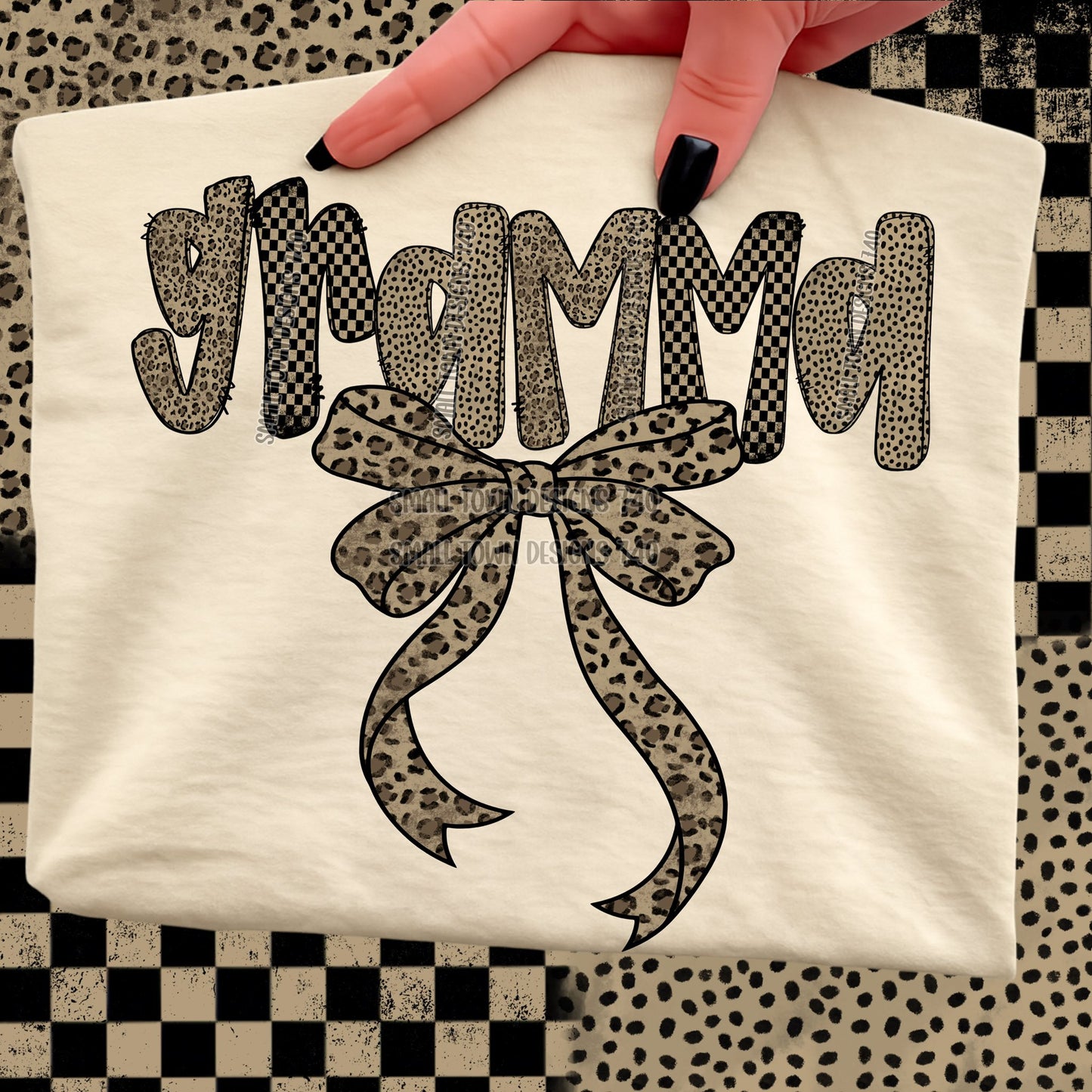 Gramma Leopard Bow