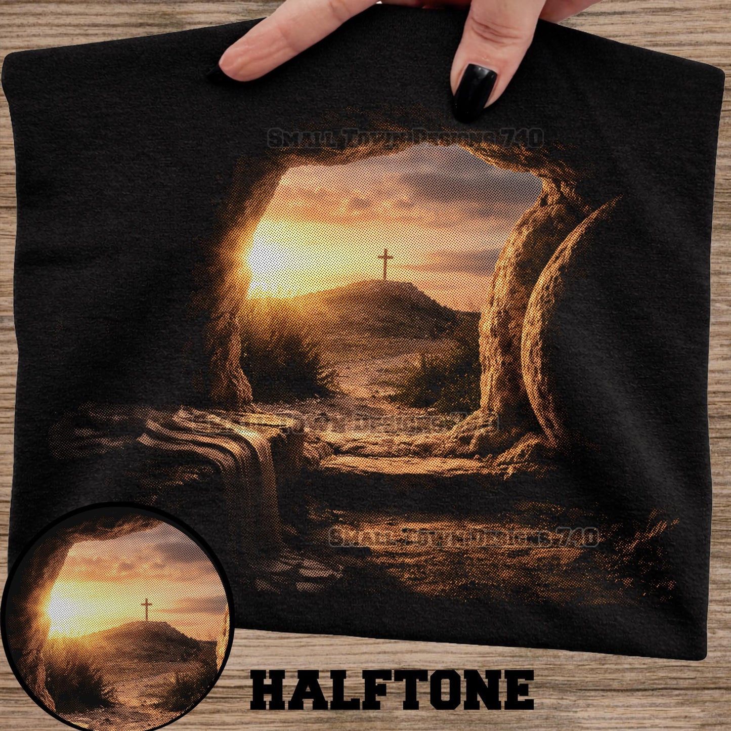 Jesus Tomb Halftone