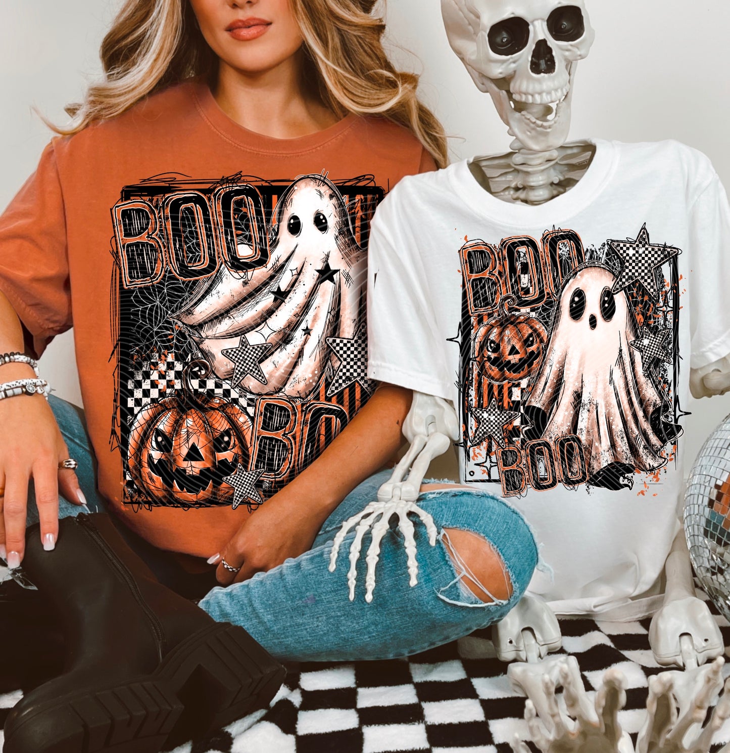 Boo Checkered