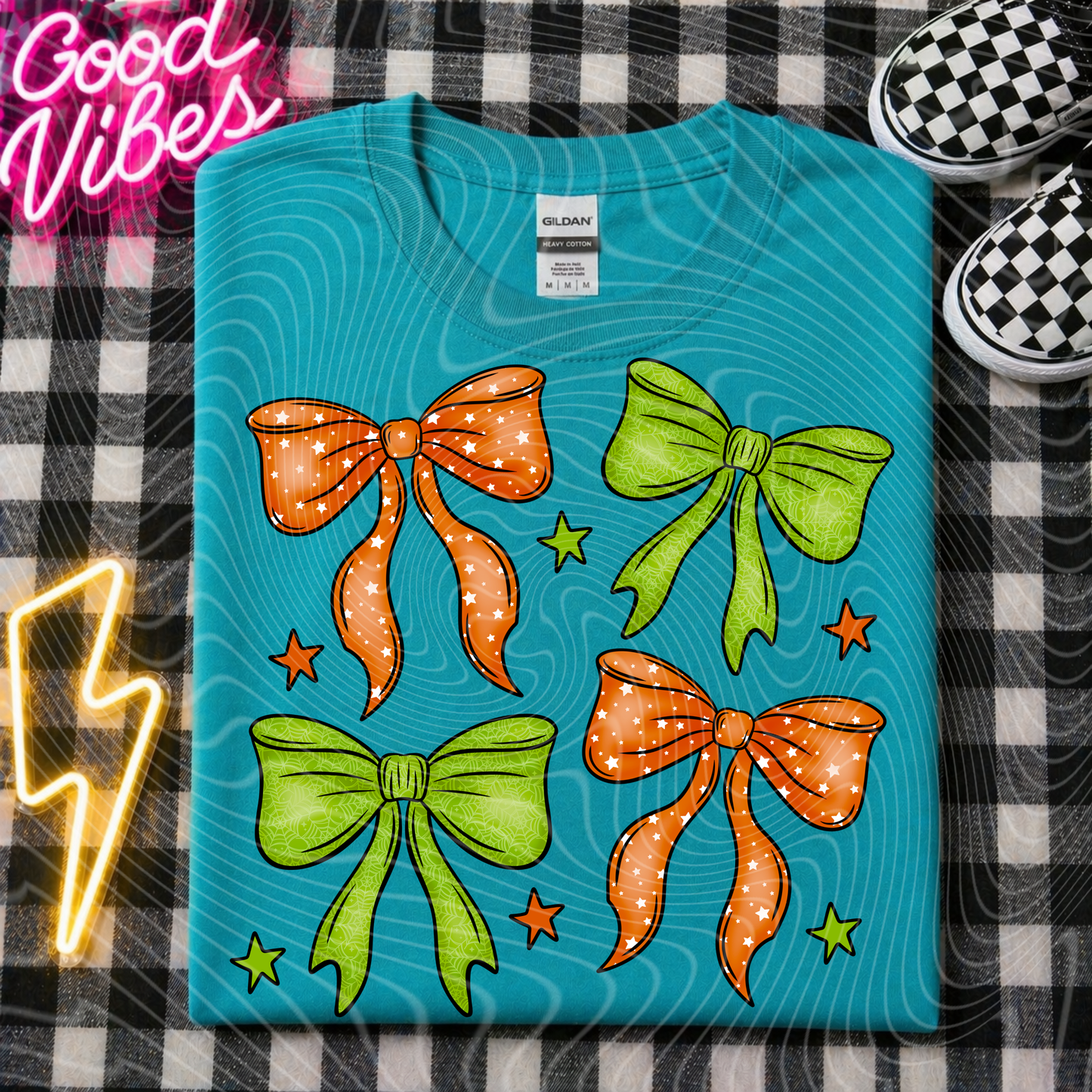 Orange & Green Bows