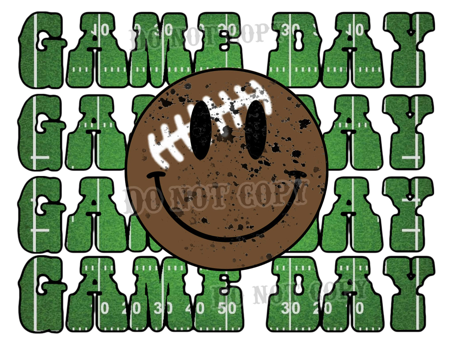 Game Day Smiley (Green)