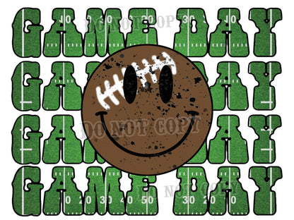 Game Day Smiley (Green)