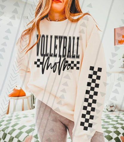 Volleyball Mom Checkered