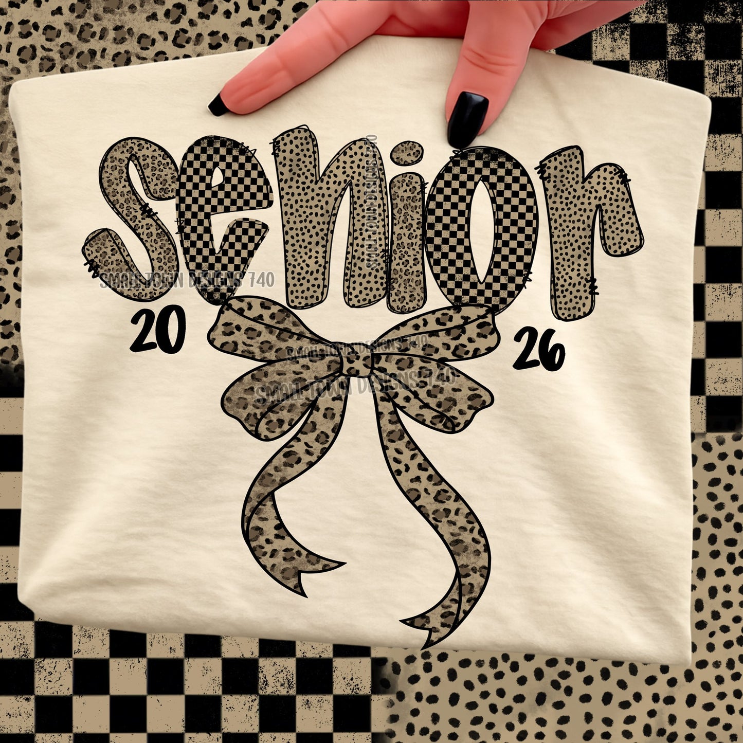 Senior 2026 Leopard Bow