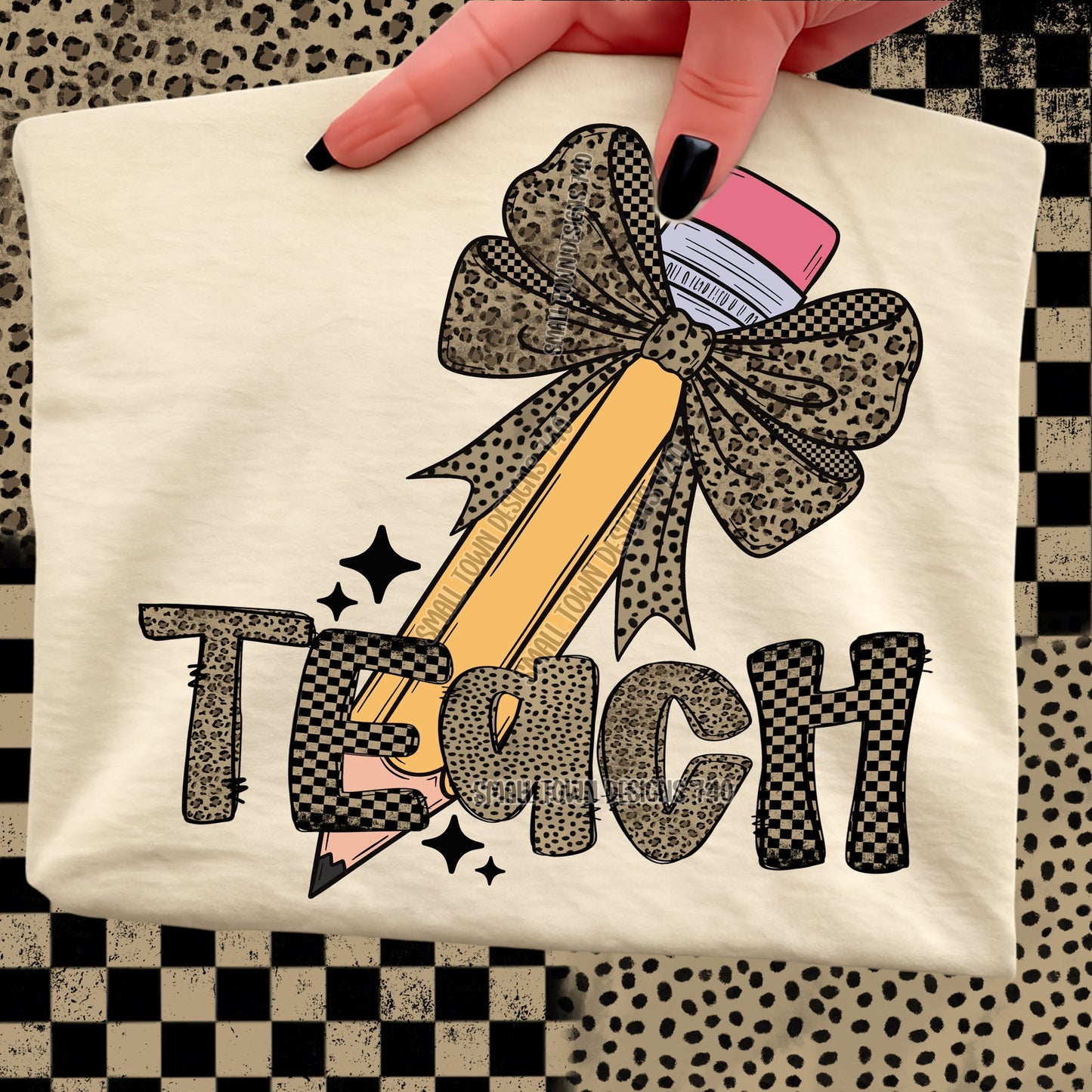 Teach Leopard Bow and Pencil