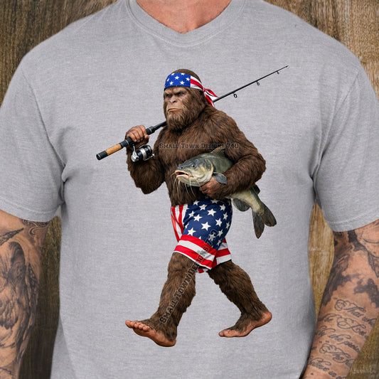 Bigfoot and Fishing Pole
