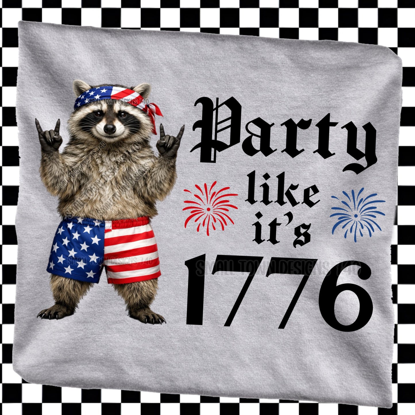Party Like It's 1776 Raccoon