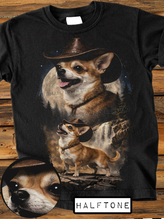 Cowboy Chihuahua Halftone