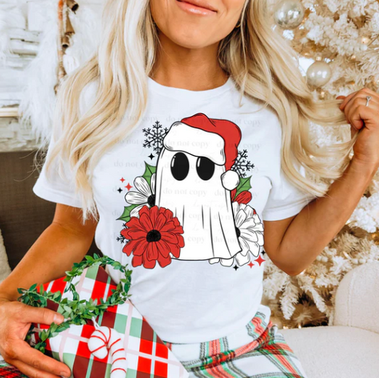 Christmas Ghost & Pointsetta