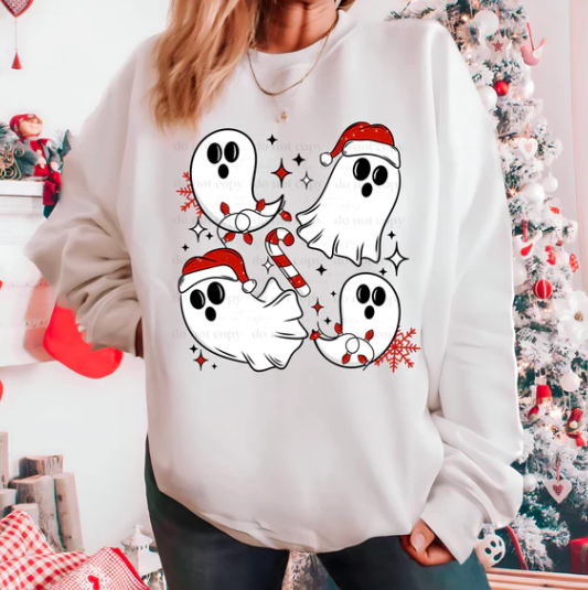 Candy Cane Christmas Ghost